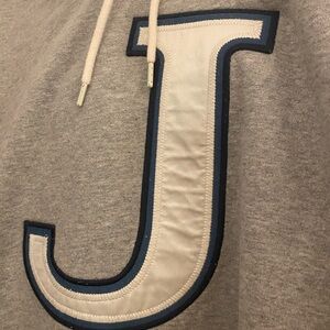 Good American Grey Letter J   Cozy Boyfriend hoodie small